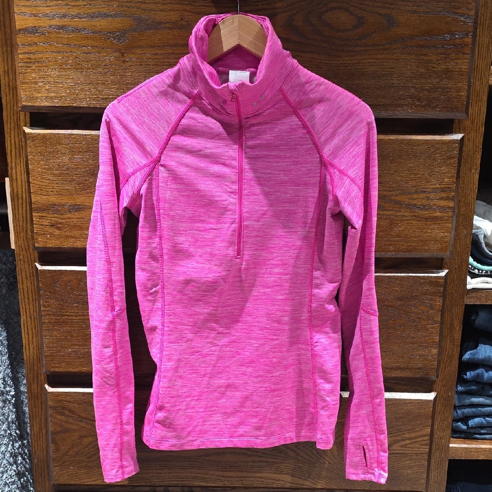 Under Armour Cold Gear Women's Bright Pink Half-Zip Hoodie